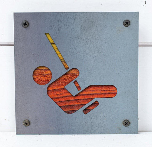Rope Swing Metal Wall Art on Reclaimed Wood, Lake House Decor, Summer Sign