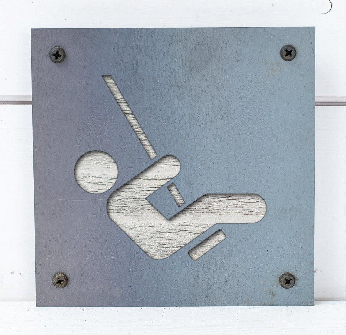 Rope Swing Metal Wall Art on Reclaimed Wood, Lake House Decor, Summer Sign