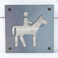 Horseback Rider Metal Wall Art on Reclaimed Wood, Trail Ride Sign, Horse Gift