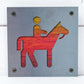 Horseback Rider Metal Wall Art on Reclaimed Wood, Trail Ride Sign, Horse Gift