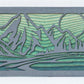 Mountain Lake Sunset Metal Wall Art on Reclaimed Wood, 12.5 Inch Cabin Decor