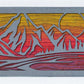 Mountain Lake Sunset Metal Wall Art on Reclaimed Wood, 12.5 Inch Cabin Decor
