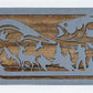 Leaping Bass Metal Wall Art on Reclaimed Wood, 12.5 Inch Fishing Cabin Decor