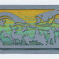 Leaping Bass Metal Wall Art on Reclaimed Wood, 12.5 Inch Fishing Cabin Decor