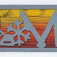 Ski LOVE Metal Sign on Reclaimed Wood, 12.5 Inch Ski Cabin Decor, Skier Gift