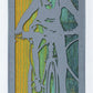 Mountain Biker Metal Wall Art on Reclaimed Wood, Tall 12.5 Inch MTB Sign