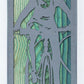 Mountain Biker Metal Wall Art on Reclaimed Wood, Tall 12.5 Inch MTB Sign