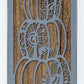 Pumpkin Stack Metal Wall Art on Reclaimed Wood, Tall 12.5 Inch Fall Decor