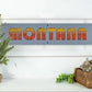 MONTANA Metal Sign on Reclaimed Wood, 24 Inch Montana Wall Art, Montana Gift