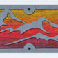 Mountains and Pines Metal Wall Art on Reclaimed Wood, 24 Inch Cabin Decor