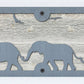 Elephant Family Metal Wall Art on Reclaimed Wood, 24 Inch Safari Decor