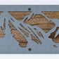 Mountain Range Metal Wall Art on Reclaimed Wood, 24 Inch Rustic Cabin Decor