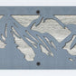 Mountain Range Metal Wall Art on Reclaimed Wood, 24 Inch Rustic Cabin Decor