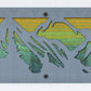 Mountain Range Metal Wall Art on Reclaimed Wood, 24 Inch Rustic Cabin Decor