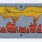 Cattle Drive Metal Wall Art on Reclaimed Wood, 24 Inch Western Ranch Decor