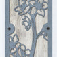Cherry Blossom Metal Wall Art on Reclaimed Wood, Tall 24 Inch Floral Decor