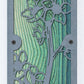 Cherry Blossom Metal Wall Art on Reclaimed Wood, Tall 24 Inch Floral Decor