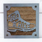 Take a Hike Boot Metal Wall Art on Reclaimed Wood, Hiking Sign, Hiker Gift