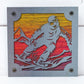 Snowboarder Metal Wall Art on Reclaimed Wood, Snowboard Cabin Decor, Rider Gift