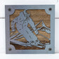 Skier Metal Wall Art on Reclaimed Wood, Downhill Ski Decor, Ski Lodge Gift