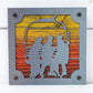 Ski Lift Riders Metal Wall Art on Reclaimed Wood, Chairlift Sign, Ski Cabin Decor