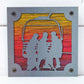 Ski Lift Riders Metal Wall Art on Reclaimed Wood, Chairlift Sign, Ski Cabin Decor