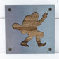 Bigfoot Snowboarder Metal Wall Art on Reclaimed Wood, Sasquatch Ski Cabin Sign