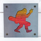 Bigfoot Snowboarder Metal Wall Art on Reclaimed Wood, Sasquatch Ski Cabin Sign