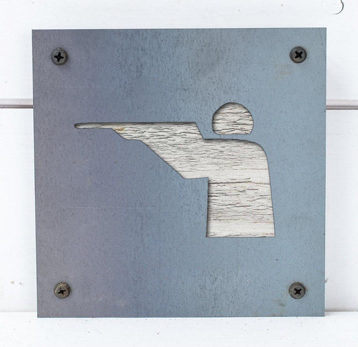 Hunter Metal Wall Art on Reclaimed Wood, Hunting Sign, Hunter Gift for Dad