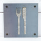 Fork and Knife Metal Wall Art on Reclaimed Wood, Kitchen Sign, Dining Room Decor