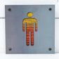 Men's Restroom Metal Sign on Reclaimed Wood, Rustic Bathroom Door Sign