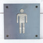 Men's Restroom Metal Sign on Reclaimed Wood, Rustic Bathroom Door Sign