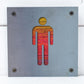 Men's Restroom Metal Sign on Reclaimed Wood, Rustic Bathroom Door Sign