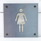 Women's Restroom Metal Sign on Reclaimed Wood, Rustic Bathroom Door Sign
