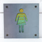 Women's Restroom Metal Sign on Reclaimed Wood, Rustic Bathroom Door Sign