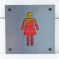 Women's Restroom Metal Sign on Reclaimed Wood, Rustic Bathroom Door Sign
