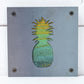Pineapple Metal Wall Art on Reclaimed Wood, Tropical Kitchen Decor, Welcome Sign