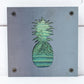 Pineapple Metal Wall Art on Reclaimed Wood, Tropical Kitchen Decor, Welcome Sign