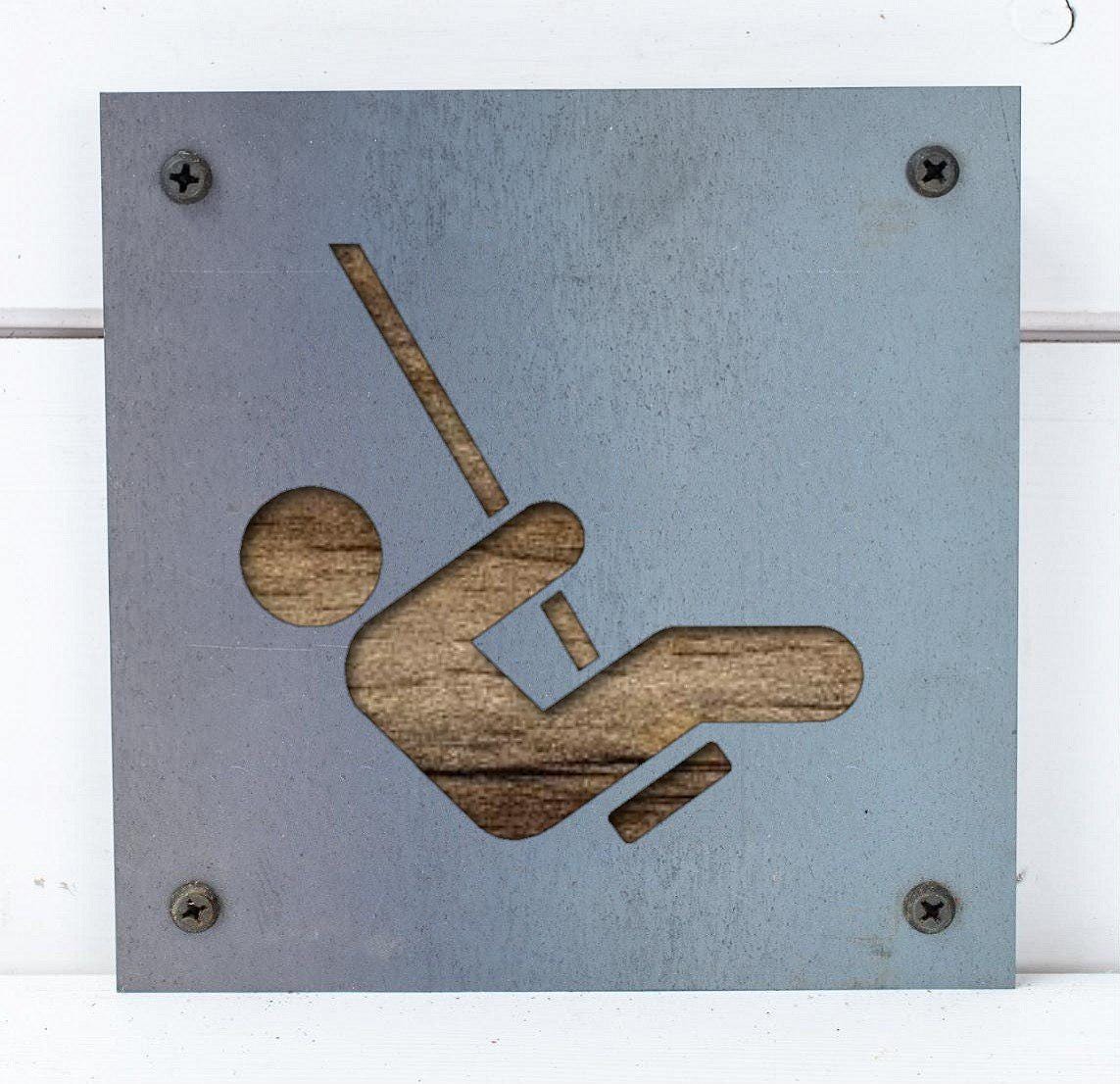 Rope Swing Metal Wall Art on Reclaimed Wood, Lake House Decor, Summer Sign