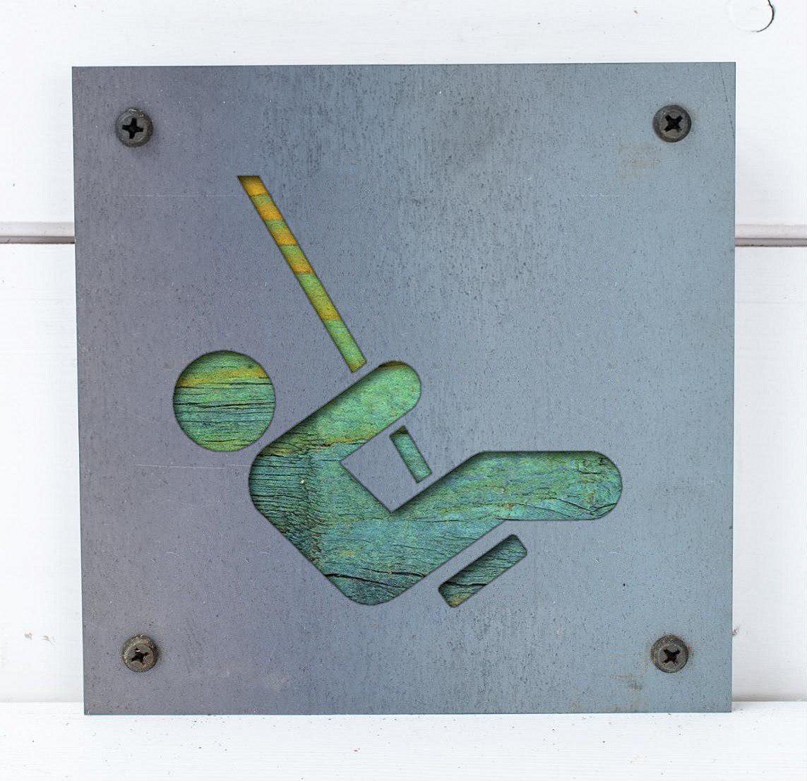 Rope Swing Metal Wall Art on Reclaimed Wood, Lake House Decor, Summer Sign