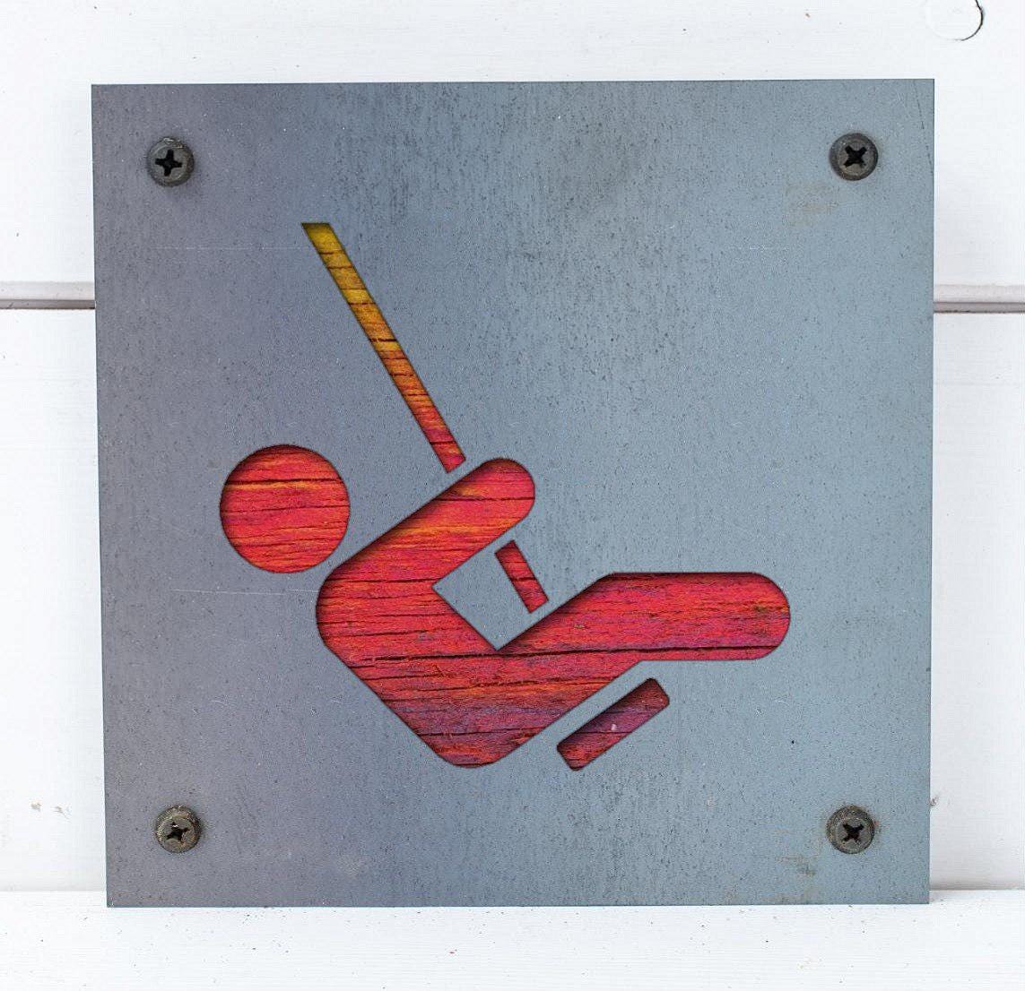 Rope Swing Metal Wall Art on Reclaimed Wood, Lake House Decor, Summer Sign