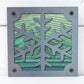 Snowflake Metal Wall Art on Reclaimed Wood, Winter Cabin Decor, Christmas Sign