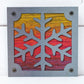 Snowflake Metal Wall Art on Reclaimed Wood, Winter Cabin Decor, Christmas Sign