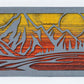 Mountain Lake Sunset Metal Wall Art on Reclaimed Wood, 12.5 Inch Cabin Decor