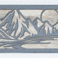 Mountain Lake Sunset Metal Wall Art on Reclaimed Wood, 12.5 Inch Cabin Decor