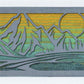 Mountain Lake Sunset Metal Wall Art on Reclaimed Wood, 12.5 Inch Cabin Decor