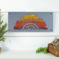 Sunflower Metal Wall Art on Reclaimed Wood, 12.5 Inch Farmhouse Kitchen Decor