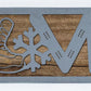 Snowboard LOVE Metal Sign on Reclaimed Wood, 12.5 Inch Snowboarder Gift, Ski Cabin Decor