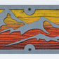 Mountains and Pines Metal Wall Art on Reclaimed Wood, 24 Inch Cabin Decor