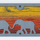 Elephant Family Metal Wall Art on Reclaimed Wood, 24 Inch Safari Decor